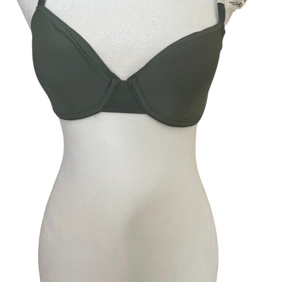 Aerie 32DDD Full Coverage Smootheez Bra. Sage Green - Picture 3 of 3